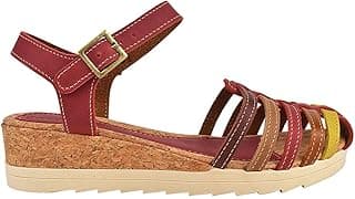 Genérico Sandália Feminino Anabela Flatform Gladiadora Fechada Couro Legítimo Salto Alto Artesanal Confortável SC90.09