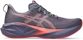 Tênis de corrida masculino ASICS NOVABLAST 5 cinza e vermelho