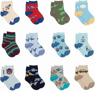 DCP Kids Meias Infantil Kit 12 Pares Masculino 0 a 10 anos