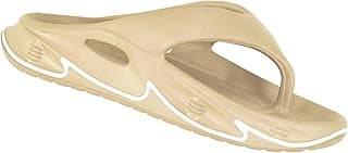 Chinelo masculino ortopédico bege com tiras de ajuste e sola ergonômica