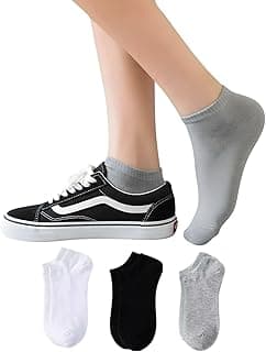 Genérico Kit 3 Pares Meia Soquete Cano Curto Algodão - Pacote Prático - Conforto Respirável - Masculino Tam 37-42 Cores Preto Branco Cinza
