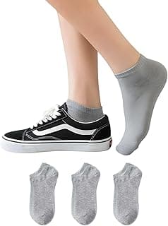 Genérico Kit 3 Pares Meia Soquete Cano Curto Algodão - Pacote Prático - Conforto Respirável - Masculino Tam 37-42 Cores Preto Branco Cinza