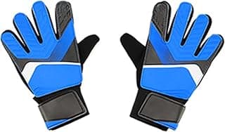 Generic Luvas de Goleiro, Almofada de Couro Pu, Luvas de Futebol Profissionais, Dupla Camada, Gancho e Laço, Design de Malha Antiderrapante para Jogo de Futebol