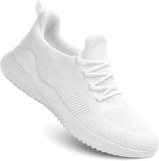 Tênis de corrida masculino branco Kapsen, respirável, antiderrapante, ultraleve, frontal