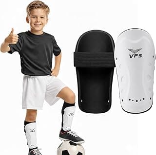 Caneleira Infantil Futebol Futsal Society Com Elástico Um Par Ótimo Ajuste Treino Leve e Confortável Proteção Tamanho Único 15cm Cores Preta Branca Azul Vermelha