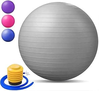 Bola Ioga Pilates Suiça Gyn Boll Fitness 65cm Anti-Estouro Com Bomba de Encher