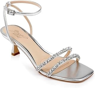 Jewel Badgley Mischka Sandália feminina de salto Marley