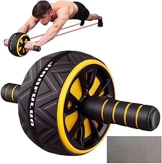 roda rolo abdominal com tapete exercicios fisicos e funciona treino em casa