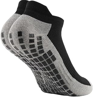 Alastro Company Kit 3 Meias Antiderrapantes Esportivas Masculina, Cano Baixo, Grip na Sola, Confortável, Não Escorrega, Perfeito para Esportes