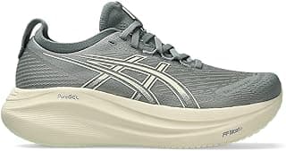 Tênis de corrida ASICS Gel-Nimbus 27 cinza e branco