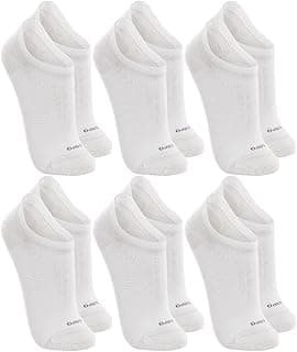 Lupo Kit 6 Pares Meia Soquete Sapatilha Invisível Esportiva Algodão Unissex Adulto, Branco, 41-44