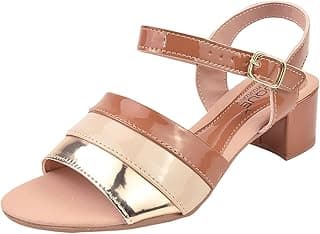 Sandalia Feminina de Salto Baixo Verniz Toque Feminino