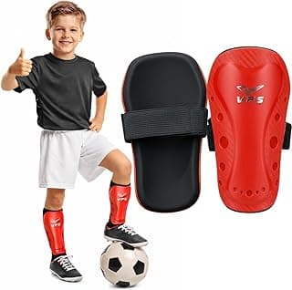 Caneleira Infantil Futebol Futsal Society Com Elástico Um Par Ótimo Ajuste Treino Leve e Confortável Proteção Tamanho Único 15cm Cores Preta Branca Azul Vermelha