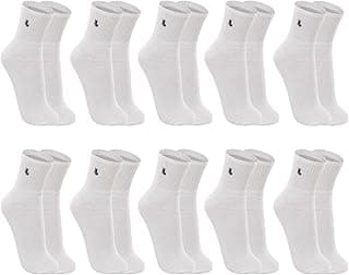 Lupo Kit 10 Pares Meia Cano Médio Masculina Feminina Adulto Academia Esportiva Sola Atoalhada Algodão Original