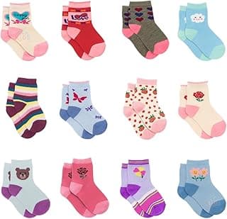 DCP Kids Meias Infantil Kit 12 Pares Feminino 0 A 10 Anos