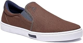 Sapatenis casual masculino Polo Joy, slip on sem cadarço, cano baixo, marrom e azul