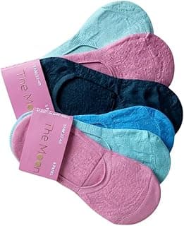 Genérico Meias Invisíveis Femininas com Silicone no Calcanhar, Antiderrapantes, para Yoga, Pilates e Uso Diário