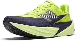 Tênis de corrida New Balance FuelCell Rebel V5, verde alcalino e boysenberry, solado preto