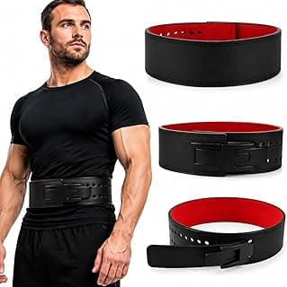Cinto de Levantamento de Peso com Trava Rápida, Cinturão de Musculação e Powerlifting para Agachamento, Ginástica com Fechamento de Contato e Tamanho Ajustável