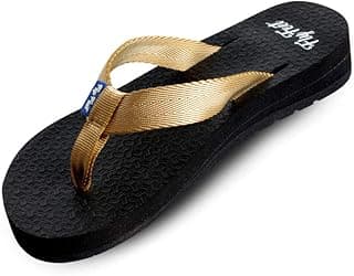 Sandália Ortopédica Fly Feet Anabela Feminina, Ortho Pauher, Preto e Dourado, 39/40, pacote de 2