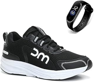 DM DAMANDO Tênis Unissex Esportivo Leve Confortável Corrida Caminhada Academia +Relógio Digital