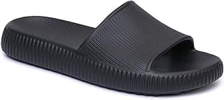 Sandália ortopédica preta para praia e piscina, slide ergonômico para banho e chuva