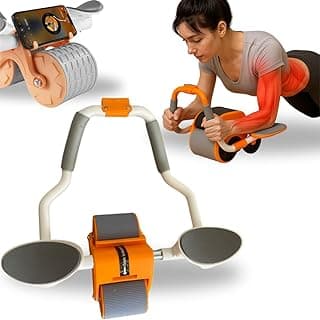 Aparelho Roda Abdominal com Apoio para Cotovelos com Rebote automático, Máquina de Treino abdominal para homens/mulheres, queimador de gordura, roda de fitness portátil