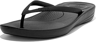 Sandália preta de dedo ergonômica FITFLOP Iqushion para mulheres