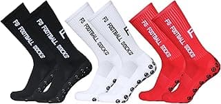 Beyamis 3 pares de meias esportivas para corrida ao ar livre, meias elásticas, meias esportivas de futebol, meias antiderrapantes com aderência type3