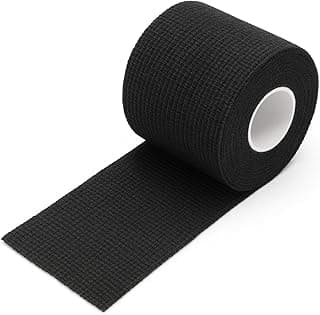 Bandagem Elástica Autoaderente 10cm x 4,5m | Atadura Esportiva e Fisioterapia, Faixa Compressiva para Suporte e Fixação – Preta