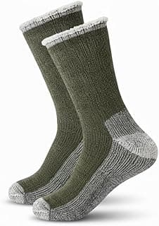Generic Meias de lã merino para caminhadas térmicas e quentes para botas de inverno para homens e mulheres, meias grossas de lã para trekking ao ar livre, 1 par