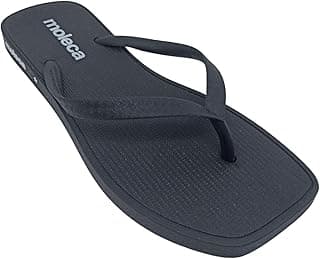 Chinelo Moleca Feminino Preto com Logo Lateral