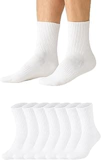 MODA ESTILO CASUAL Kit 6 Pares de Meia Branca Feminina Cano Longo Premium