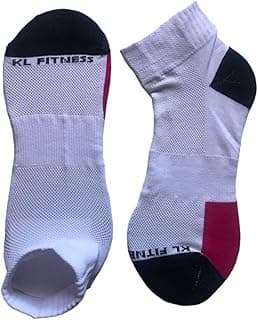KL Meia Cano Curto Sem Costura Mas Conforto Microfibra Branca com calcanhar e pontas coloridas Feminino 34 a 38 1 Par