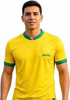 Genérico Camiseta Camisa Masculina e Feminina Amarela Time Brasil