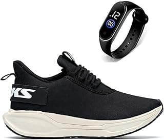 VUKS Tenis Unissex Esportivo Academia Corrida Caminhada Leve Confortavel + Relogio Digital