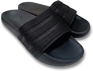 Chinelo slide masculino preto com tira de borracha respirável e solado antiderrapante