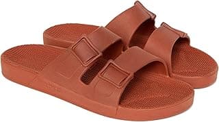 Linus Sandália Unissex - Sandálias Slip On, Confortável e Resistente, Fácil de Limpar, Vegano, Material 100% Reciclado - Tijolo