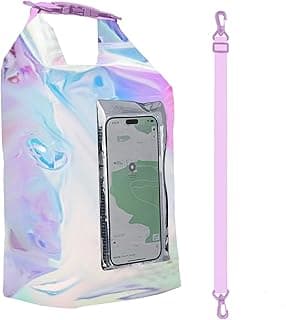 Saco Estanque Dobrável Impermeável com Alça Ajustável Prova D'Agua Mergulho Pescaria Saco Mochila 2 Litros (Colorido 5L)