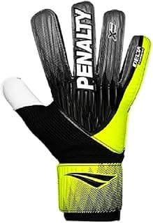 Luvas de Goleiro Penalty Delta Training XXIII Tamanho 8 Preta, Amarela e Branca