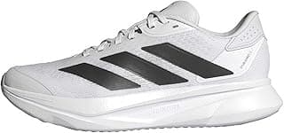 Tênis de corrida feminino adidas Duramo Sl 2, branco com listras pretas
