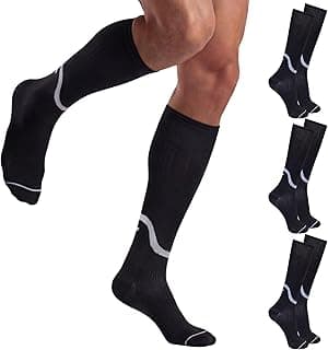Kit 3 Pares de Meia de Corrida Poliamida Trifil Cano Longo 3/4 Academia Esportiva