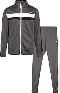 RBX Conjunto de agasalho esportivo para meninos – 2 peças com zíper e calça jogger – Conjunto atlético para meninos (tamanhos 8-12)