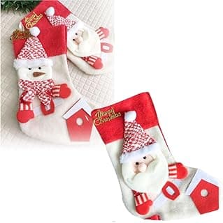 Meia de Natal Decoração Bota Para Porta Par Papai Noel Bonec0 de Neve Enfeite de Porta Natalino Decoração Festiva Temática Presente Inverno Fofa Enfeite Suspensa Criativa Família Meias Tecido