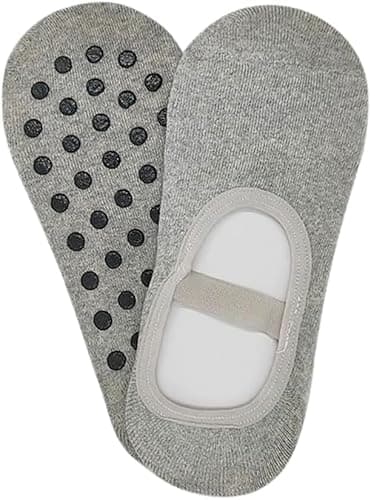 Kit Pares Meias Sapatilha Antiderrapante para Pilates e Yoga, Malha, Cores Sortidas e preta (BR, Alfa, Único, Regular, Regular, 2, Cores escuras)