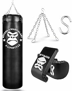 Saco Pancada Boxe120 Cm + Luva Bate Saco Muay thai Treino Luta Cor Preto Equipamento Luta Gorilla