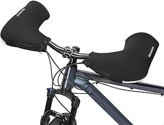 Aomiun Luvas de guidão de ciclismo para manter as mãos quentes no clima frio, ajuste universal para a maioria das bicicletas, acessórios de ciclismo à prova de vento