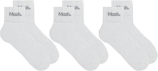 Kit 3 Pares Meia Cano Médio Curto Esportiva Academia Masculina Mash