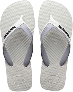 Chinelos Havaianas Dual brancos com detalhes em cinza