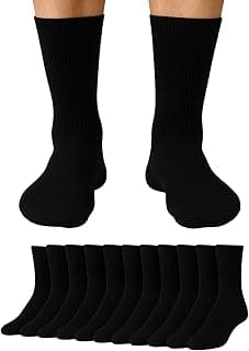MODA ESTILO CASUAL Kit 10 Pares Meia Masculina Cano Longo Preta Algodão Premium Conforto